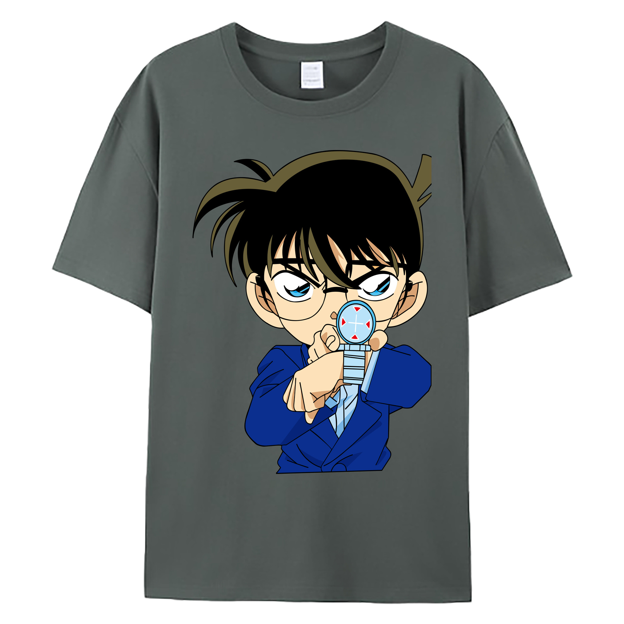 （画像用） 名探偵コナン 江戸川 コナン Detective Conan Conan Edogawa 綿100％ メンズ半袖Tシャツ｜肌触りやわらか＆通気性